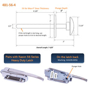 Kason 481-A Inside Release Handle, Glow in Dark, Push Rod for Door of Walk-in Coolers and Freezers