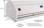 (Refurbished) Awoco FM3509 36" Elegant 2 Speeds 900 CFM Unheated Indoor Air Curtain with an Easy-Install Magnetic Door Switch