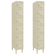 GSW ELS-6DR Premium Steel 6 Door Employee Storage Stand Locker for Home, Office, Gym, Garage, Restaurant, School, 12” x 16” x 77”