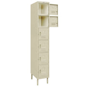 GSW ELS-6DR Premium Steel 6 Door Employee Storage Stand Locker for Home, Office, Gym, Garage, Restaurant, School, 12” x 16” x 77”