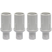 Leyso Set of 4 Adjustable Height Plastic Bullet Feet for Stainless Steel 1-5/8" O.D Tubing, FT-P3