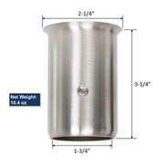 Leyso High Quality 3-1/4”H x 2-1/4”Diameter Stainless Steel Leg Sockets for 1-5/8” Tubing G-1000