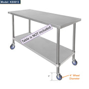 GSW 4" Heavy Duty Casters Wheels with Expanding Stem - Loading Capacity: 1320 lbs; Use for Worktables and Equipment Stands (Swivel)