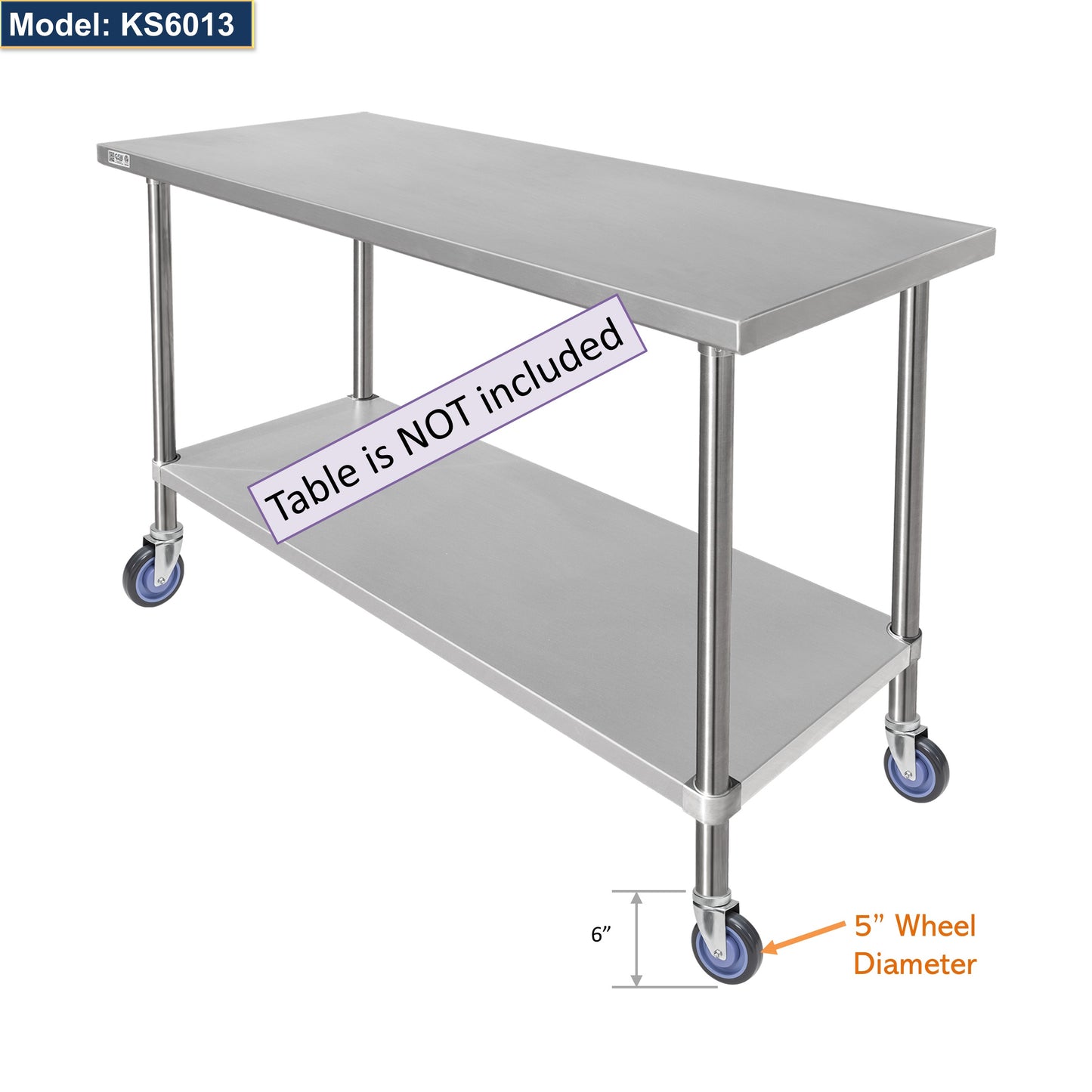 GSW 5" Heavy Duty Casters Wheels with Expanding Stem - Loading Capacity: 1480 lbs. Use for Worktables and Equipment Stands (Swivel)