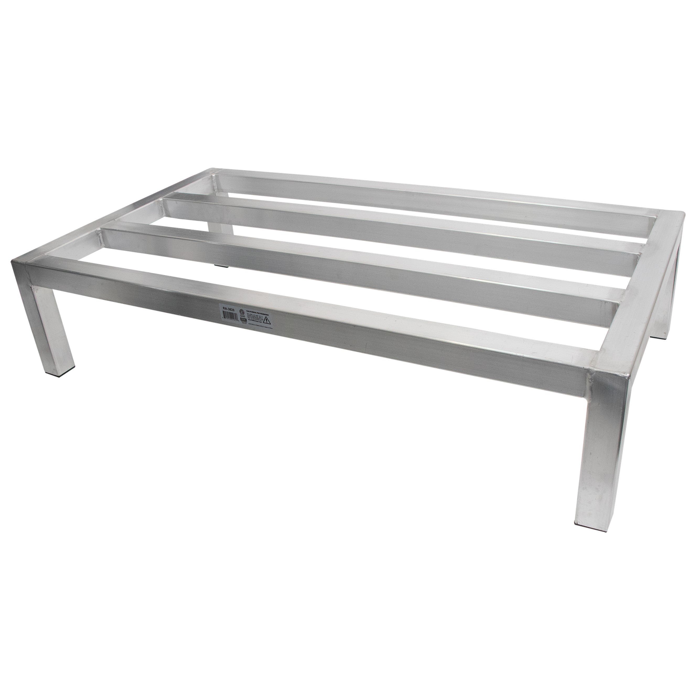 GSW Aluminum All-welded Dunnage Racks. Storage Rack, Floor Food Shelf for Restaurants, Supermarkets, Garages, Stores