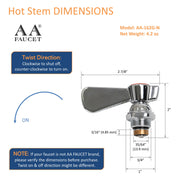 AA Faucet Replacement Stem Check for 4" Hand Sink Faucets