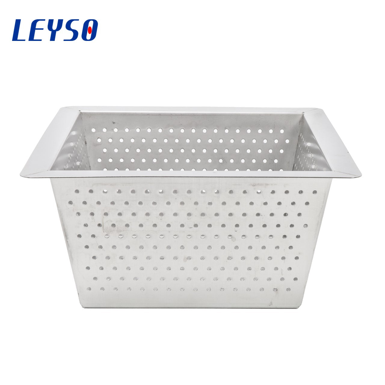 Leyso Stainless Steel Floor Sink Top Hang Basket Strainer Sink Drain Cover 10” x 10” x 4-3/4” for Kitchen, Restaurant, Bar, Buffet