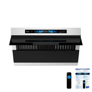 Awoco 30" Under Cabinet Range Hood, Slant Vent Design, 4 Speeds Exhaust Fan with 800 CFM, Voice, Gesture, Touch & Remote Control, 6" Vent, Dimmable LED Light Bars