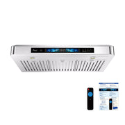 Awoco 30" Under Cabinet Range Hood with Voice, Gesture, Touch & Remote Control, 900 CFM Kitchen Hood with 4-Speed, Stainless Steel Stove Hood with 3 Kitchen Vents, LED Lights, Baffle Filters