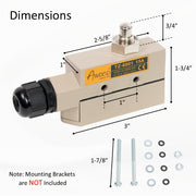 Awoco TZ-6001-15A Heavy Duty Commercial Plunger Door Micro Switch for Air Curtains, 250V 15A IP 65 Limit Switch Type NO and Type NC