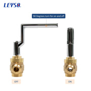 Leyso WR-GV Copper Gas Valve with Handle for Commercial Chinese Wok Range, CSA Approved, 1/2" NPT x 1/2" NPT, Marking: 1/2 PSI E CV-168