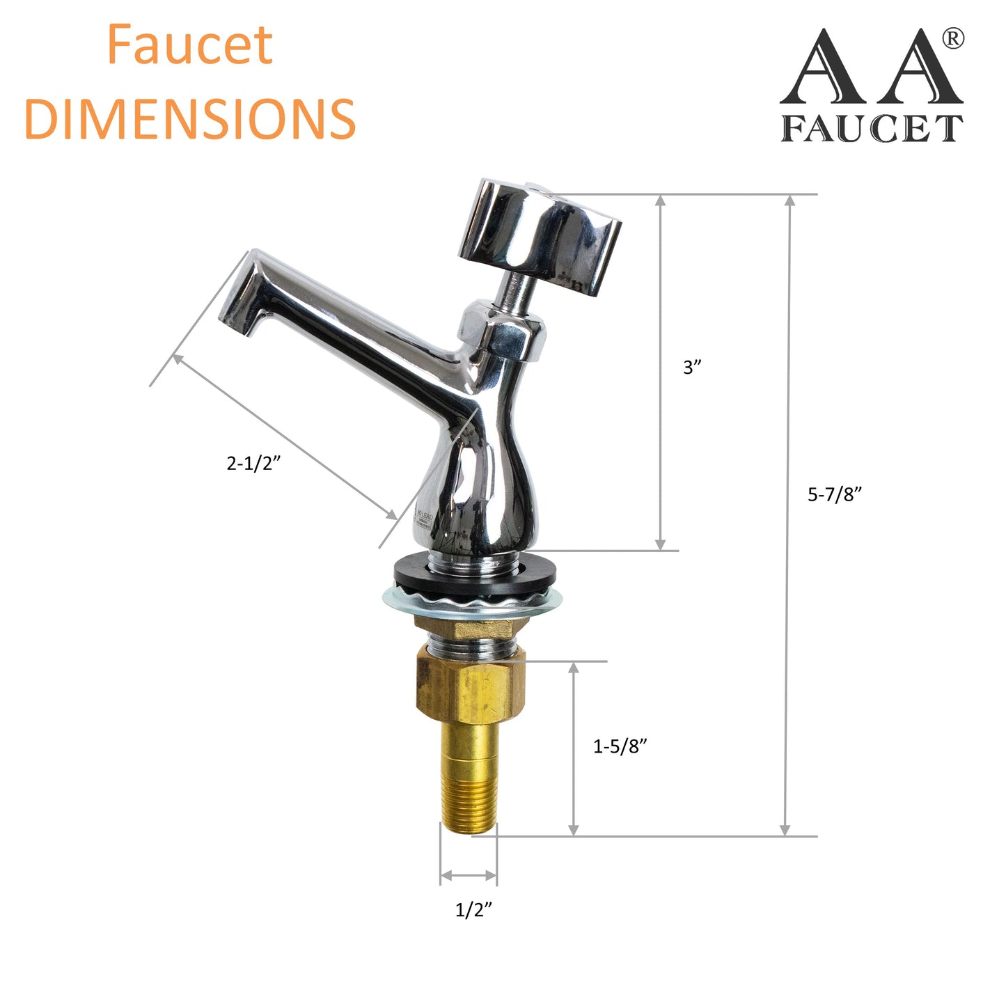GSW Rectangular Stainless Steel Wall Mount Dipper Well Sink with Faucet for Washing Ice Cream or Coffee Spoons, 10" x 6" x 4"