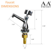 GSW Rectangular Stainless Steel Wall Mount Dipper Well Sink with Faucet for Washing Ice Cream or Coffee Spoons, 10" x 6" x 4"