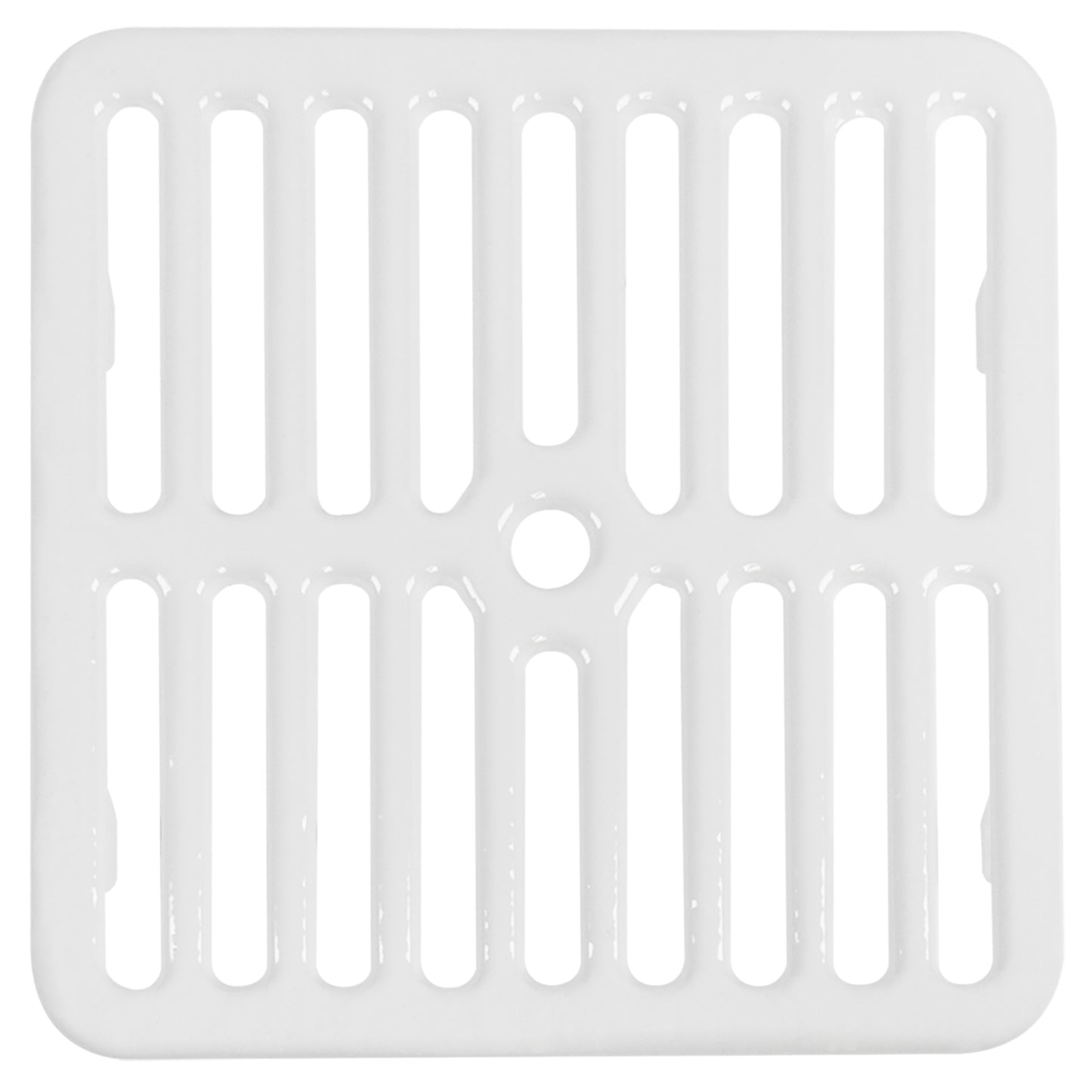 GSW Cast Iron Porcelain Floor Sink Top Grate with Ceramic Surface FS-TF, 9-⅜” x 9-⅜” x 1-¼” - Perfect for Restaurant, Bar, Buffet (Full Size)