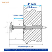 Kason 481-A Inside Release Handle, Glow in Dark, Push Rod for Door of Walk-in Coolers and Freezers