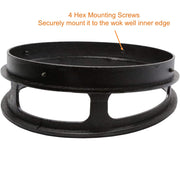 Leyso 13” Diameter 3 Opening Cast Iron Rim to Replace the Worn Out Wok Ring for Chinese Wok Range