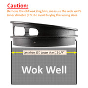 Leyso 13” Diameter 3 Opening Cast Iron Rim to Replace the Worn Out Wok Ring for Chinese Wok Range