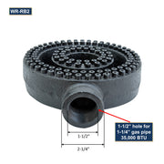 GSW WR-RB2 Two Rings Burner with 1-1/4” Air Shutter, 1-1/4” Pipe 35,000 BTU/HR, Fitting for Stock Pot and Wok Ranges