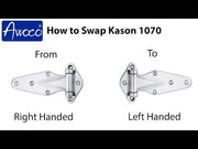 KASON 1070 Reversible Surfacemount Narrow Flange Hinge Chrome Finish for Restaurant Equipment