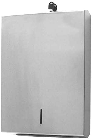 GSW Stainless Steel C-Fold or Multi-Fold Paper Towel Dispenser 11"W x 14-1/2"H x 4"D