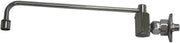 ABC Brass Chrome Commercial Duty Single Wall Mount Chinese Wok Range Automatic No Lead Faucet, ⅜” Male Inlet, NSF Approved (14" Swivel Spout)