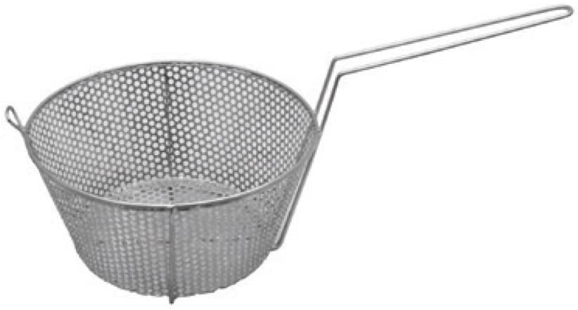 GSW STR-P09 Stainless Steel Round Vegetable Basket with A Hook (17”L x 9”W x 7”H)