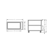 GSW C-4111 Stainless Steel Heavy Duty Cart (16-⅜”W x 29-½”L x 32-½”H)