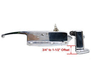 Kason K58C Series Walk-In Safety Chrome Latch Complete Set with Key (Offset - 3/4" to 1-1/2")