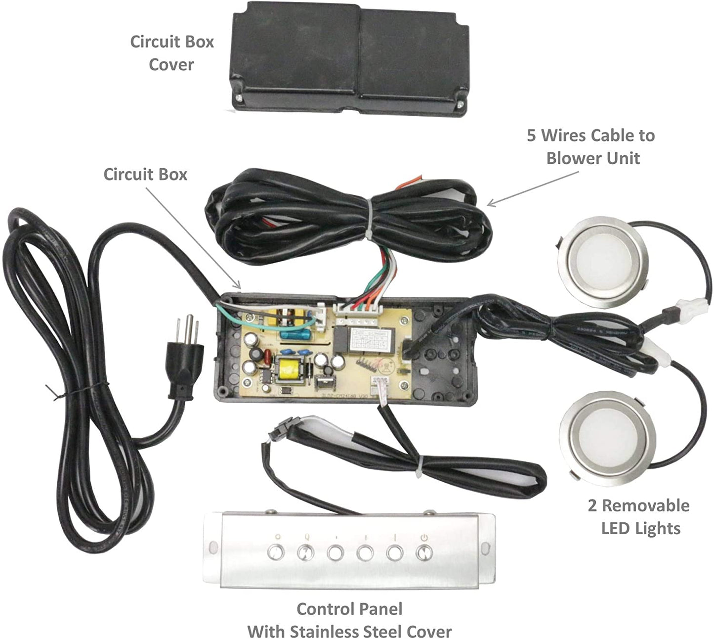 Awoco RH-SP06-BLW+CTRL Split Super Quiet Range Hood Inline Blower Unit And Control, 4 Speeds 800CFM 6" Round Vent (6" Blower + Control)