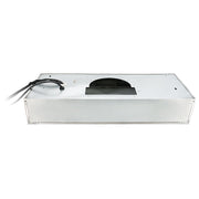 Awoco RH-SP06-R30 Super Quiet Split 5" High Stainless Steel Under Cabinet 4 Speeds 800CFM Range Hood with 2 LED Lights, Rectangular Top Vent - 30" Hood + Blower (30"W 6" Split)