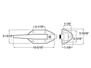 Kason K58C Series Walk-In Safety Chrome Latch Complete Set with Key (Offset - 1-3/4" to 2-1/2")