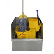 GSW Floor Mounted Mop Sink with Splash Guards (24”D x 24”W x 14”H)