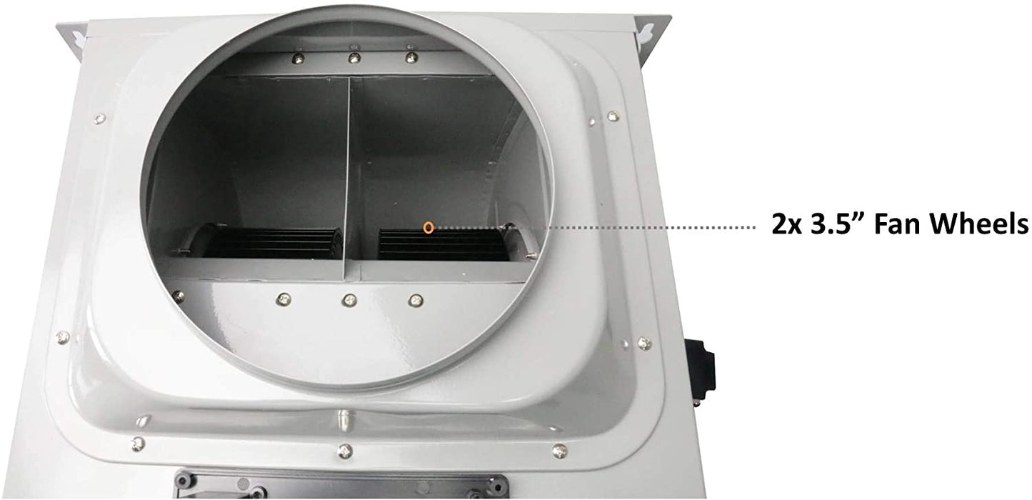 Awoco RH-SP08-BLW Powerful Range Hood Inline Blower Unit Only, 4 Speeds 1000CFM, 8" Round Vent In and Out (8" Blower Unit)