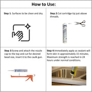 Kason NSF Food Service Silicone Adhesive Sealant Heat/Cold Resistant -80°F to 400°F Flexible Waterproof (Aluminum)