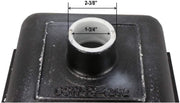 GSW Floor Sink with Dome Strainer, Cast Iron Body & Ceramic Surface 12”W x 12”L x 6”H - Perfect for Restaurant, Bar, Buffet (2” Drain)