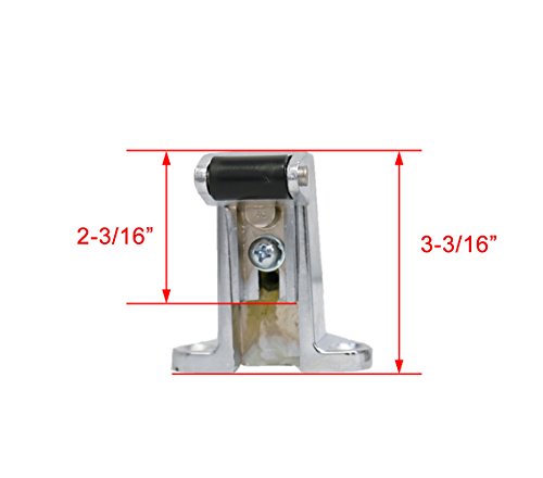 Kason K58C Series Walk-In Safety Chrome Latch Complete Set with Key (Offset - 3/4" to 1-1/2")