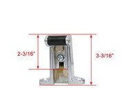 Kason K58C Series Walk-In Safety Chrome Latch Complete Set with Key (Offset - 3/4" to 1-1/2")