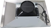 Leyso RH-WS-36 41.5”H Stainless Steel Range hood 3 Speeds, 6” Round Top Vent 760 CFM, 2 LED Lights, Baffle Filters (36" Wall Mount)