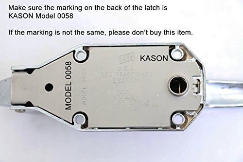 Kason K58C Series Walk-In Safety Chrome Latch Complete Set with Key (Offset - 3/4" to 1-1/2")