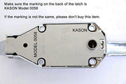 Kason K58C Series Walk-In Safety Chrome Latch Complete Set with Key (Offset - 3/4" to 1-1/2")