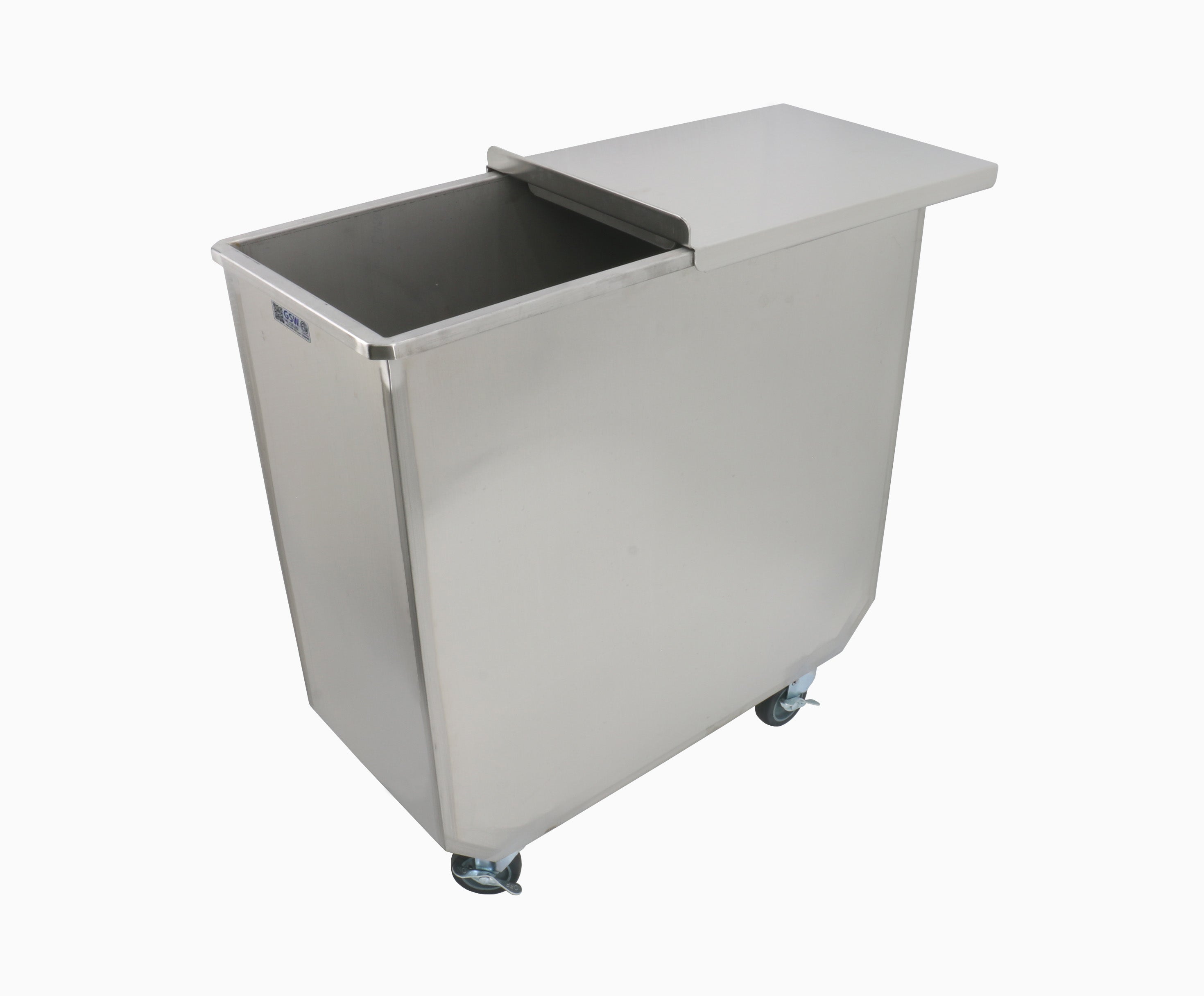 GSW Stainless Steel Commercial Flour Container with One Sliding Cover