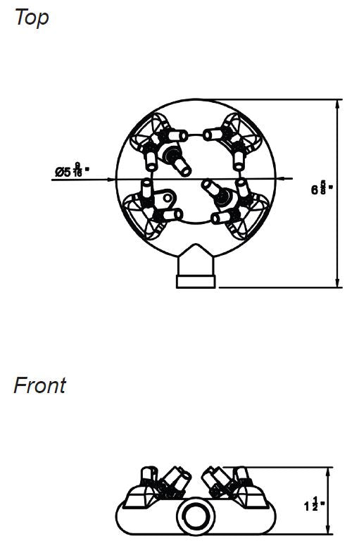 GSW WR-JBR10 Chinese Wok Range 10 Tips Jet Burner, Copper Tips, Cast Iron Body
