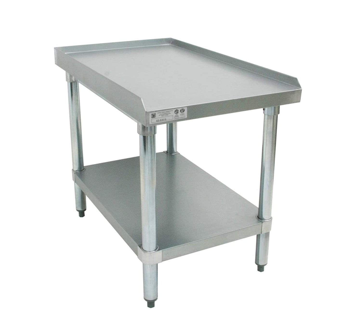GSW 18 Gauge Galvanized Steel 3 Side 1" Upturn Equipment Stand ETL Certified 30" x 18"