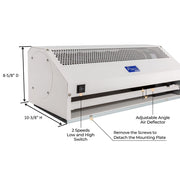 Awoco 24” Early Turn On Super Power 2 Speeds 800 CFM Indoor Air Curtain, CE Certified, 120V Unheated with Magnetic Switch & Motion Sensor Detection