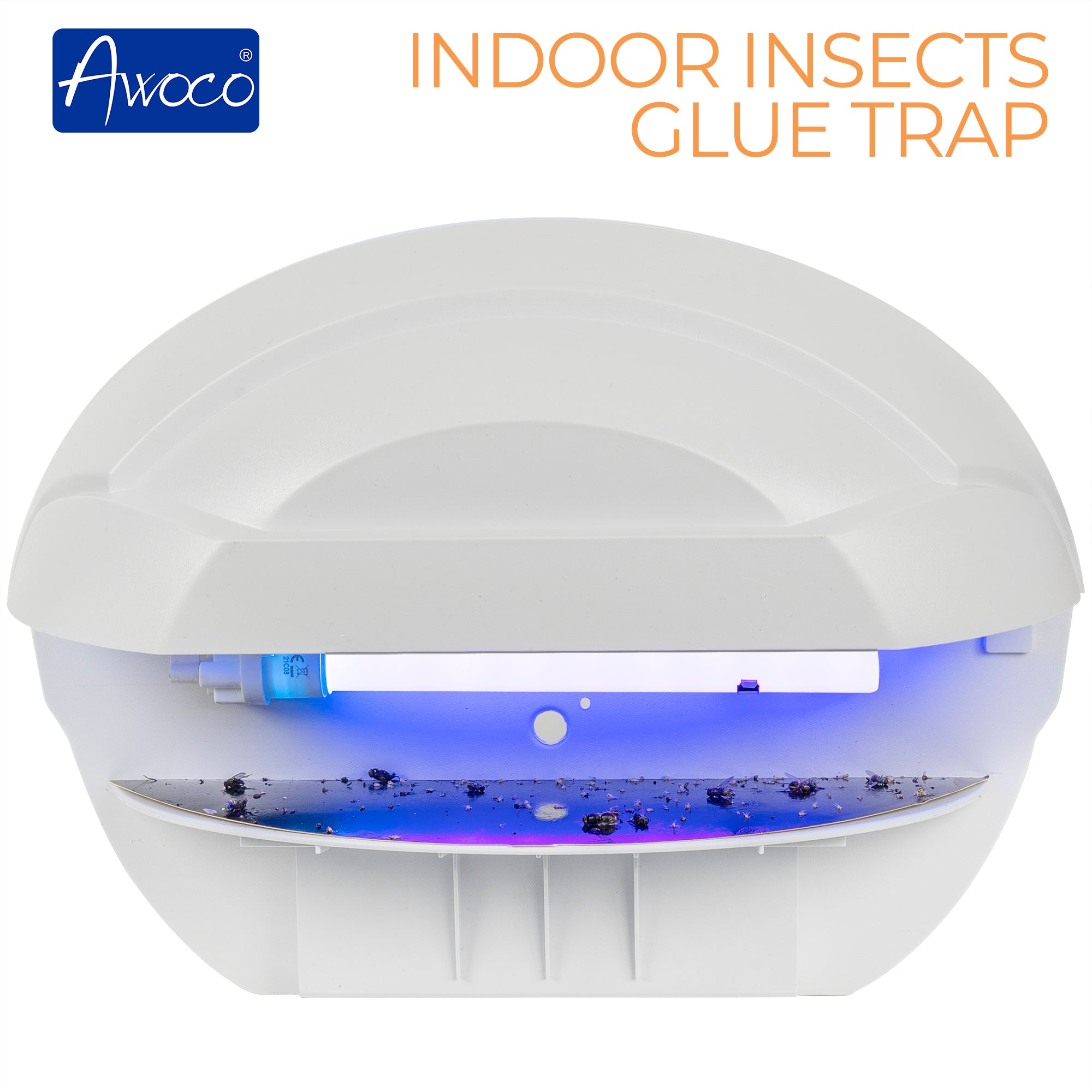 Awoco FT-1C18-LED 5 W Wall Mount Sconce Sticky Fly Trap Lamp for Capturing Flies, Mosquitoes, Moths and Flying Insects (Fly Trap)