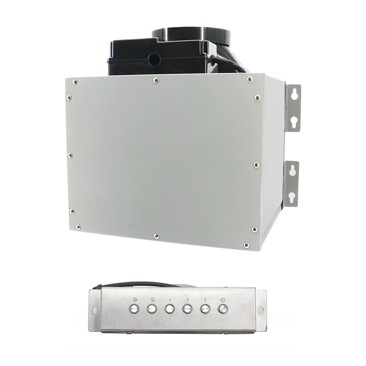 Awoco RH-SP06-BLW+CTRL Split Super Quiet Range Hood Inline Blower Unit And Control, 4 Speeds 800CFM 6" Round Vent (6" Blower + Control)