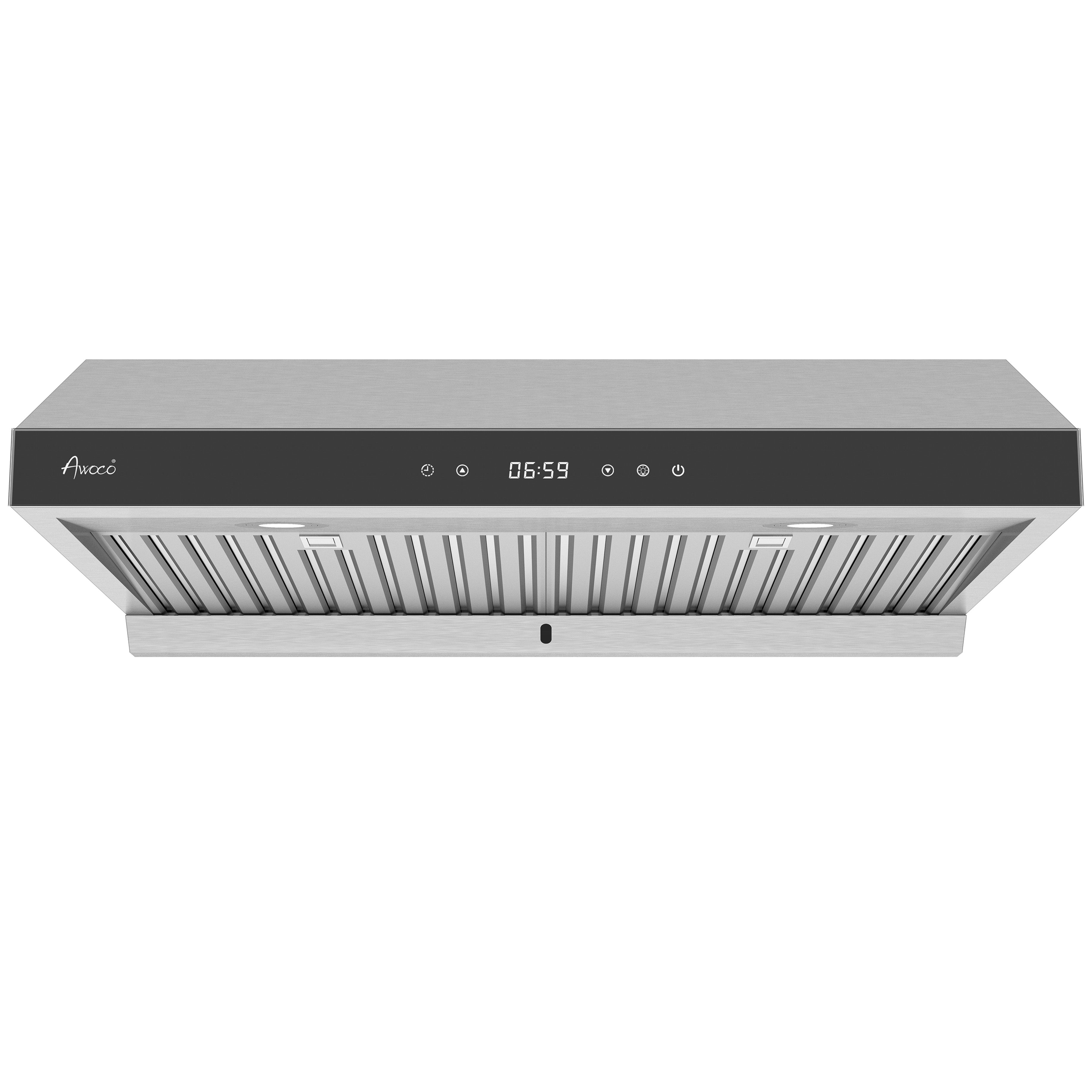Awoco RH-R06-30 Rectangle Vent 6 High Stainless Steel Under Cabinet 4