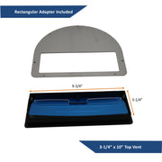 Awoco RH-SP06-R36 Super Quiet Split 5" High Stainless Steel Under Cabinet 4 Speeds 800CFM Range Hood with 2 LED Lights, Rectangular Top Vent - 36" Hood + Blower (36"W 6" Split)