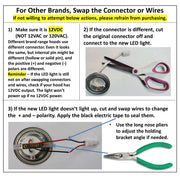 Awoco 2 Pcs of 2-5/8" 12VDC LED Lights & Power Adapter for Awoco RH-UC085 and RH-UC1310 Range Hoods