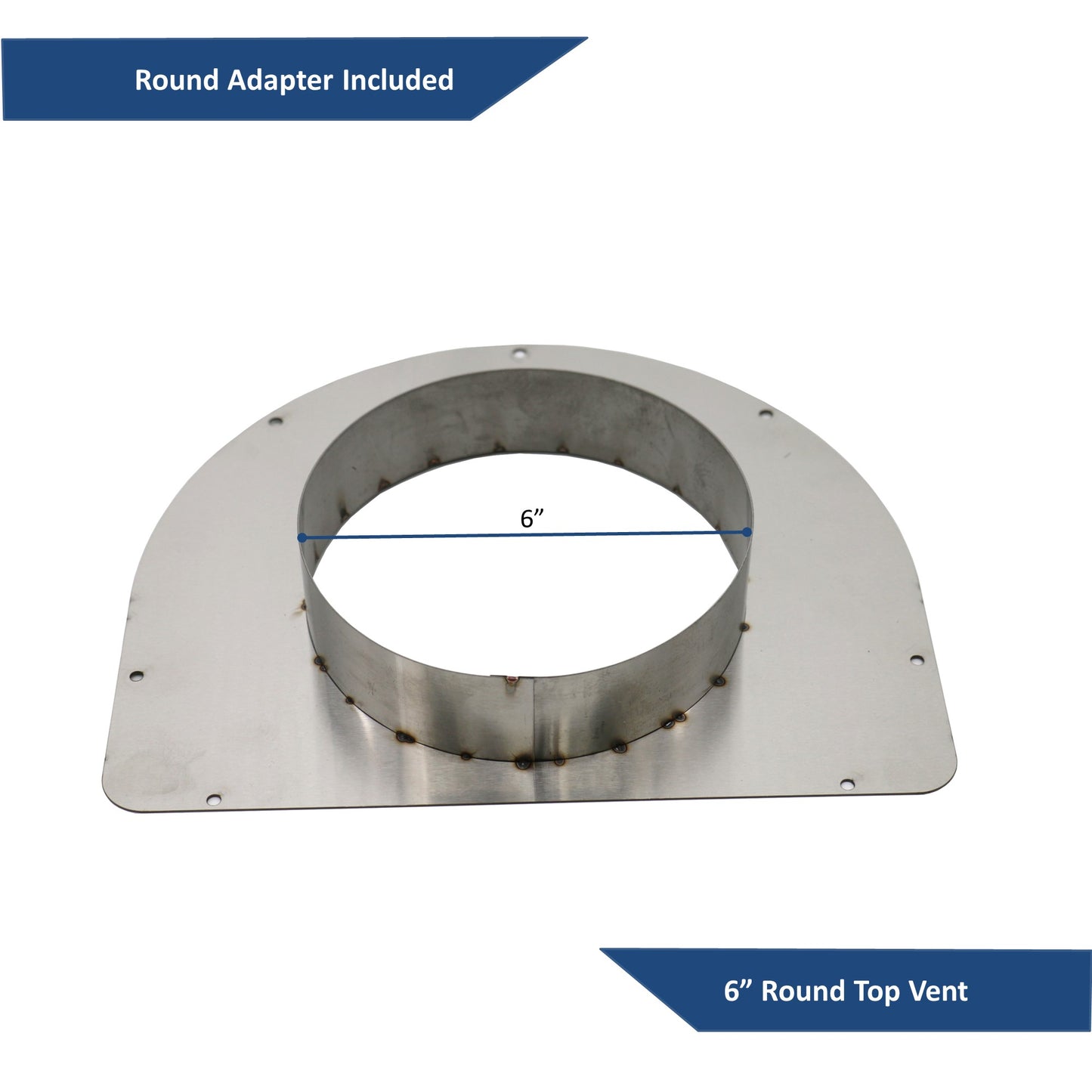 Awoco RH-SP06-N30 Super Quiet Split 5" High Stainless Steel Under Cabinet 4 Speeds 800CFM Range Hood with 2 LED Lights, 6" Round Top Vent - 30" Hood + Blower (30"W 6" Split)